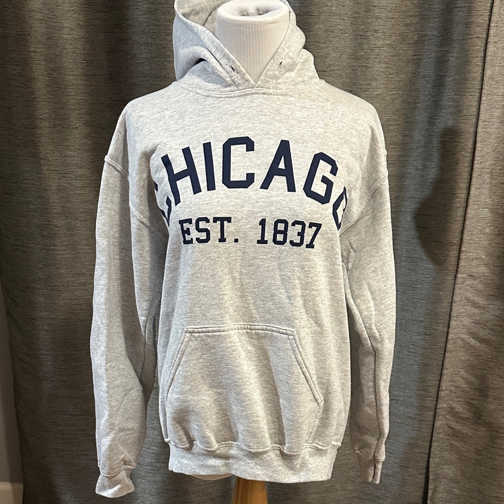 Gildan Light Gray Chicago EST. 1837 Hoodie